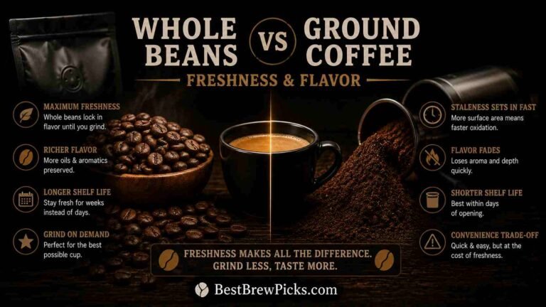 Whole Beans vs Ground Coffee: Freshness & Flavor